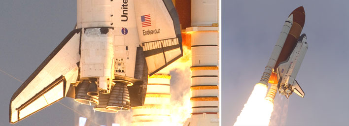 Poslední start amerického raketoplánu Endeavour
